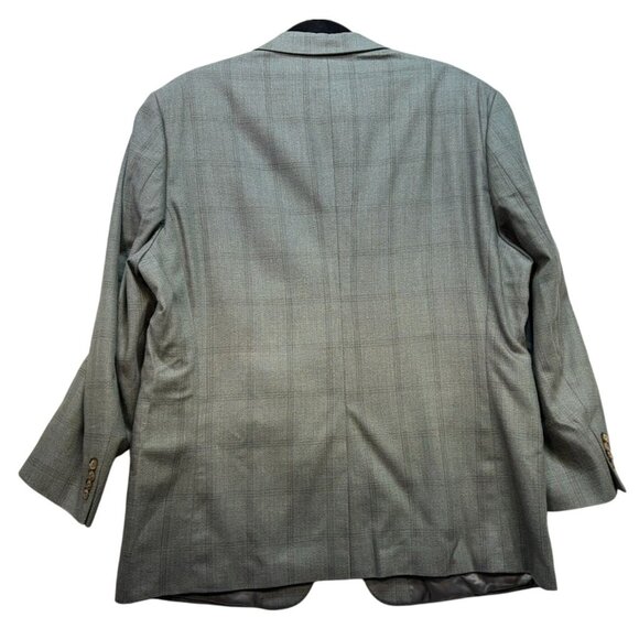 Lauren Ralph Lauren Mens Blazer Jacket 100% Wool Size 48L Gray Herringbone Patte - Picture 12 of 14
